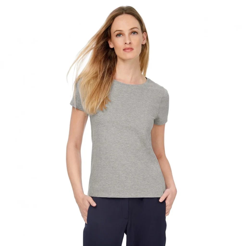 #E190 /women Damen T-Shirt von B&C in grau