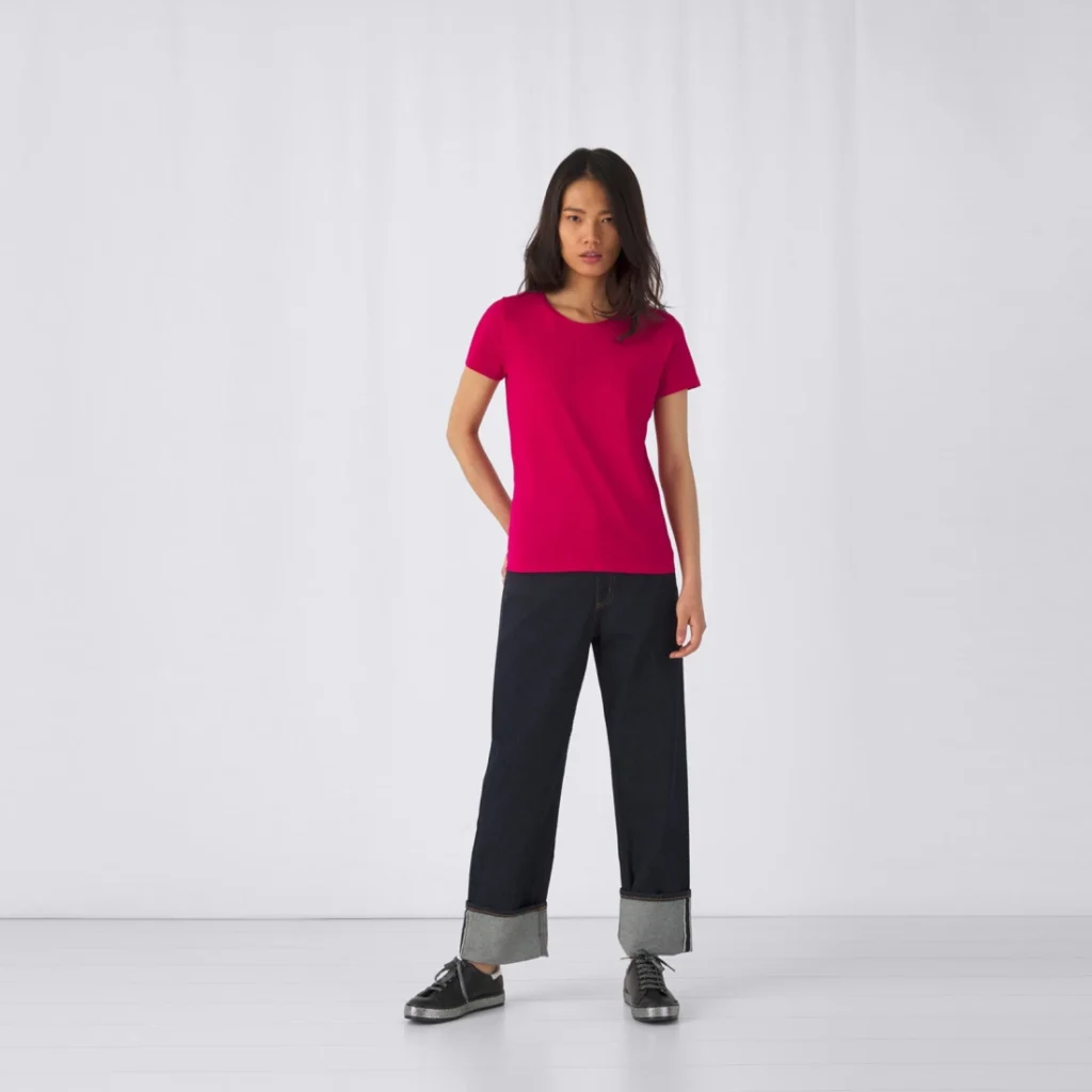 #E190 /women Damen T-Shirt von B&C in sorbet
