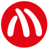 MAPROM Logo – roter Kreis mit einem stilisierten M ion weiß